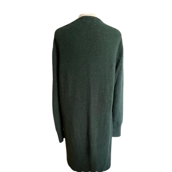 MERINO MADEWELL KENT Alpaca Open Front Green Cardigan Pockets Slouchy Soft SZ S - Picture 8 of 17